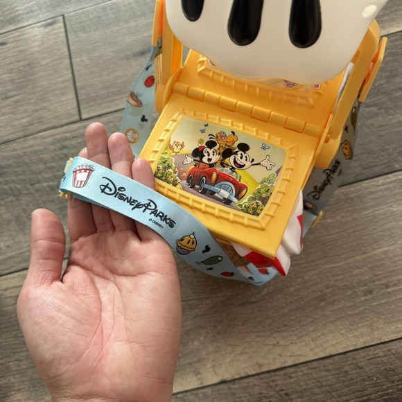 Disney Parks Mickey Mouse Runaway Railway Toon Town Picnic Basket Popcorn Bucket - Picture 4 of 14